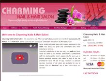 Tablet Screenshot of charmingnailshairsalon.com